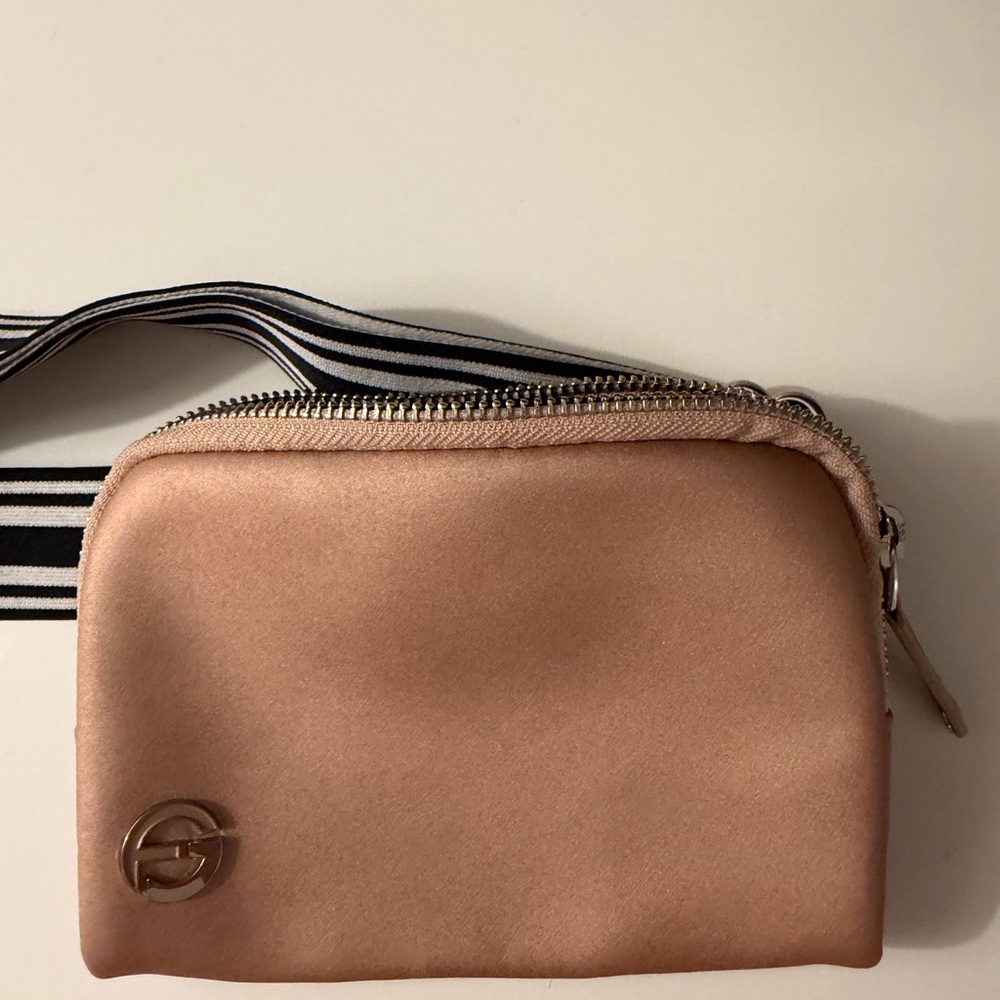 Sleek Satin Crossbody Bag with Logo - Picture 2 of 3